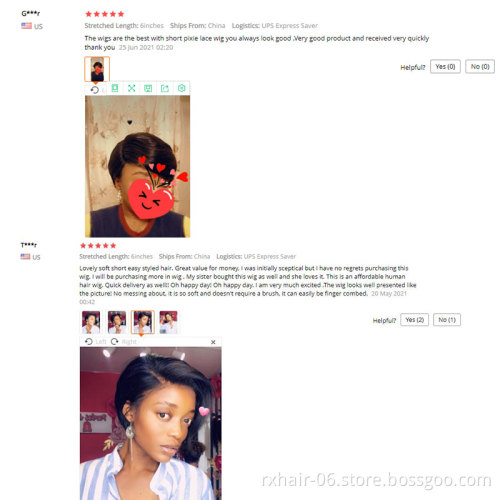 Summer Hot Sale Short Pixie Cut Transparent Lace Wig Human Hair Cheap Short Pixie Wigs For Black Women Perruque Naturelle Courte